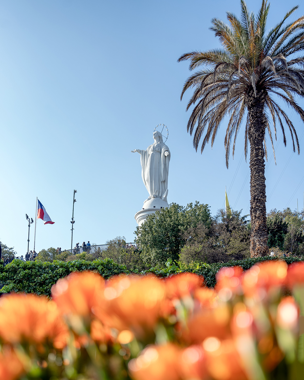 Virgen del San Cristóbal - Parquemet / Fotógrafa: Aurora Becerra Leal / Colección: Archivo fotográfico de Santiago / Año: 2022